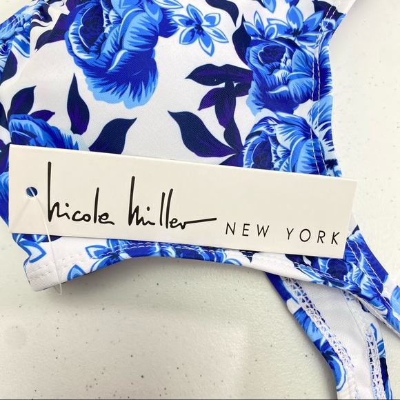 Nicole Miller NWT Over The Shoulder Bikini Top L - Picture 11 of 14